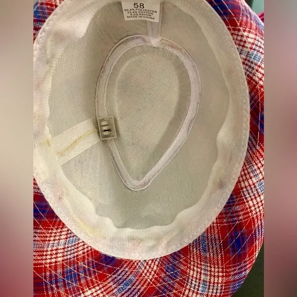 American Patriotic LED Fedora Trilby light up cloth hat w/ on/off 4th of July - Picture 3 of 6